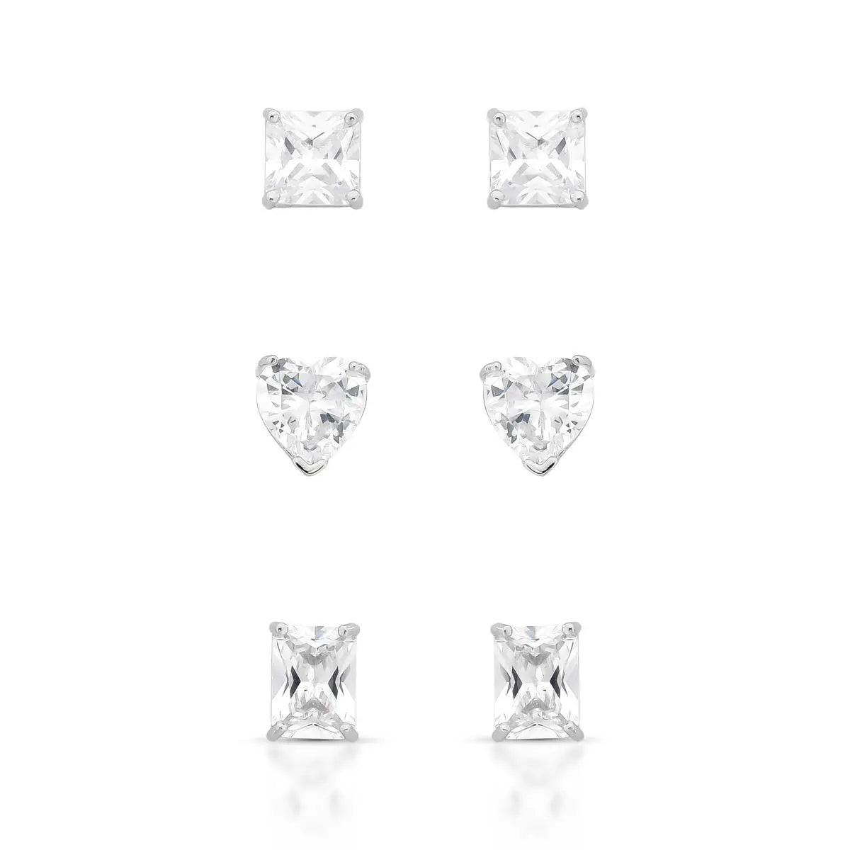 EARRING STUDS TRIO SHAPES