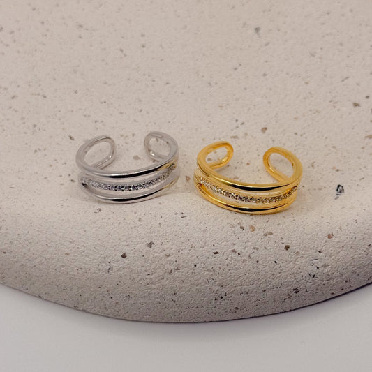 RING 3 in 1 WITH CRYSTALS ADJUSTABLE