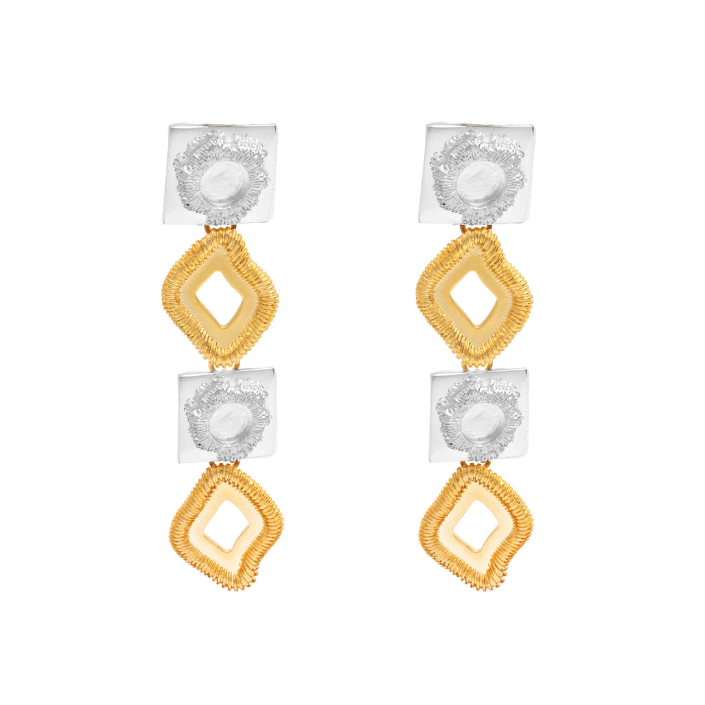 EARRINGS SHAPES DUO PLATED BY MADENNA