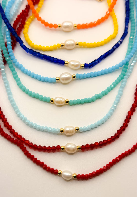 NECKLACE CRYSTALS WITH BAROQUE PEARL