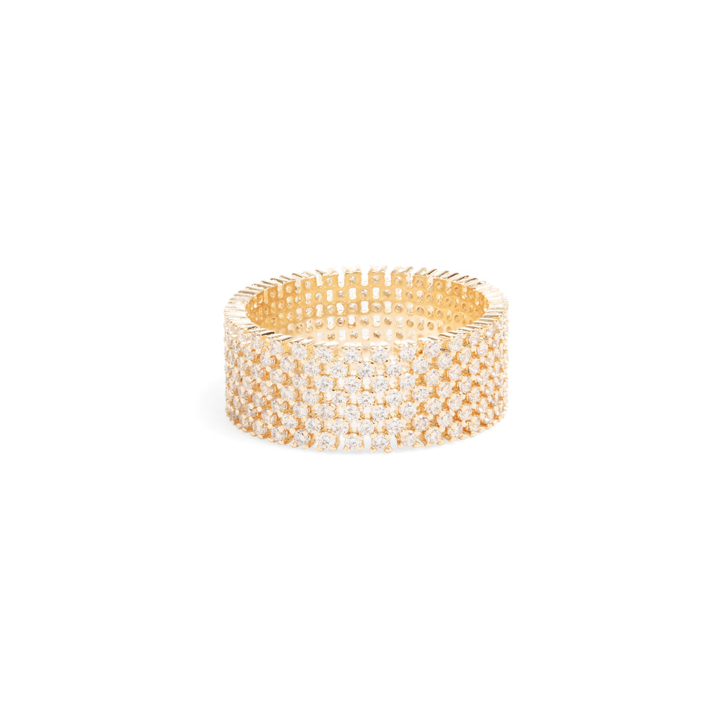 RING BAND 7 LINES CUBIC ZIRCONIA