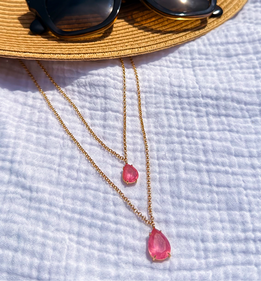 NECKLACE 2 in 1 PINK TURMALINE