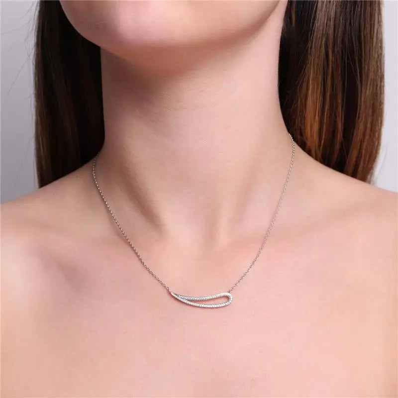 NECKLACE TEAR DROP CUBIC ZIRCONIA