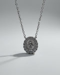 NECKLACE SMALL MEDAL OUR LADY APARECIDA CUBIC ZIRCONIA