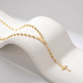 NECKLACE ROSARY GOLD SPHERES OUR LADY OF GRACES