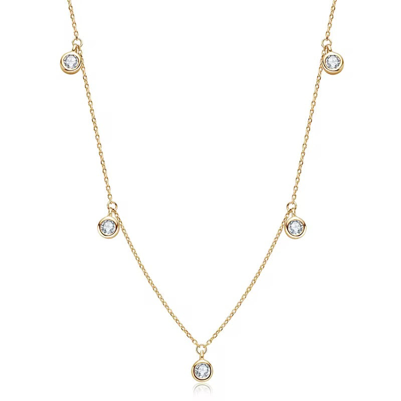 NECKLACE MOISSANITES PENDANTS 4mm