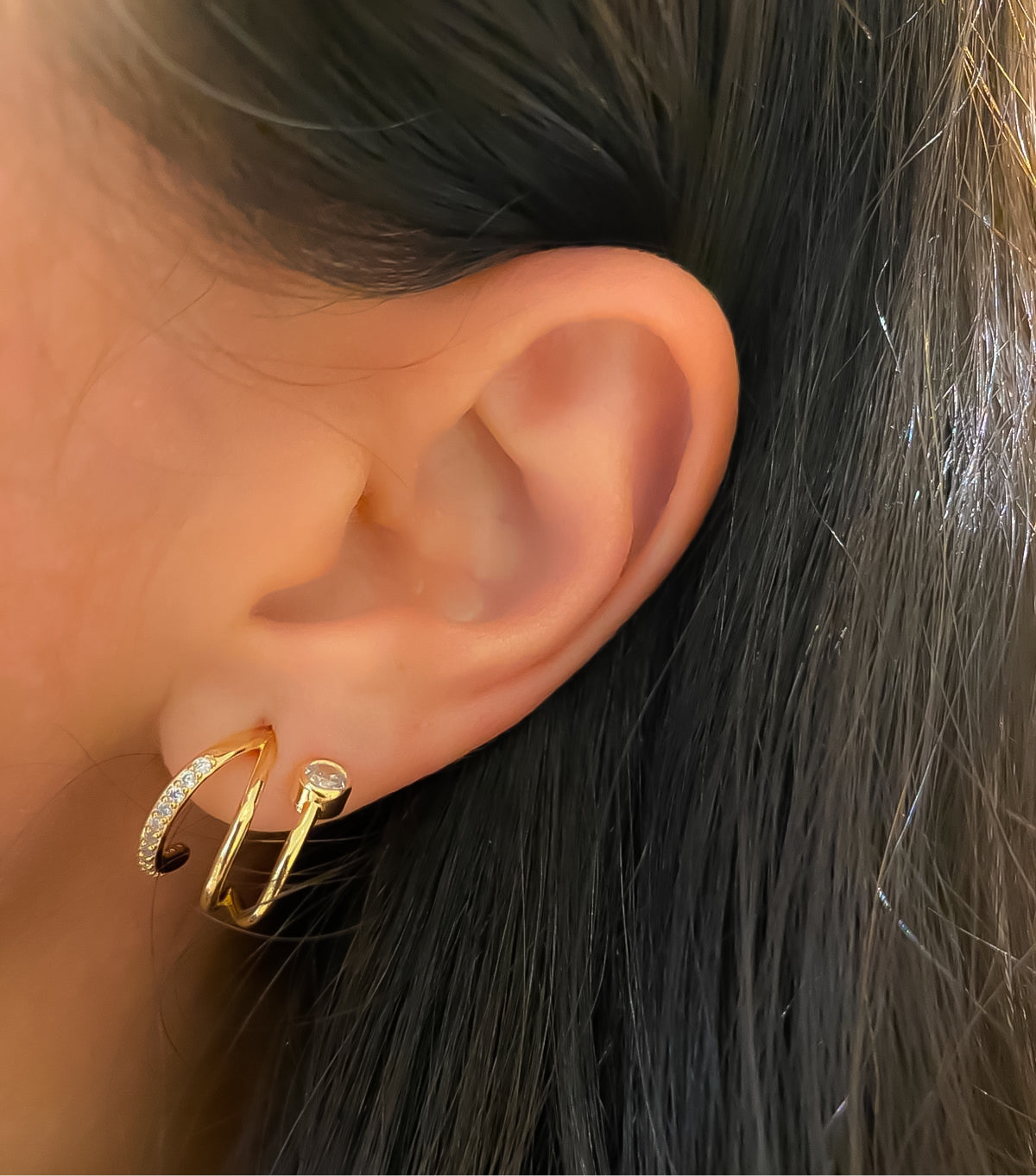 EARRING HOOK WITH CRYSTALS