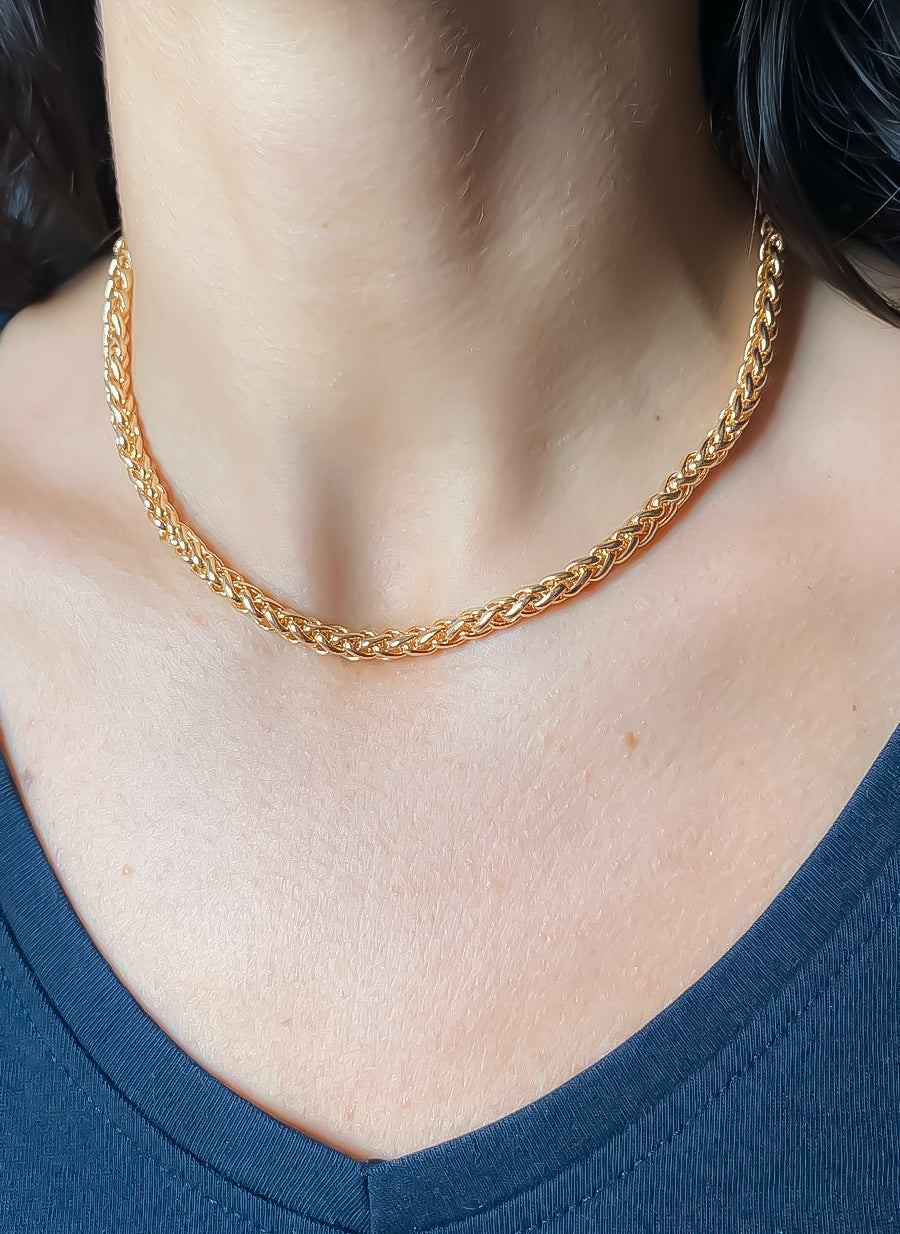 NECKLACE CHOKER INTERLINK CHAIN