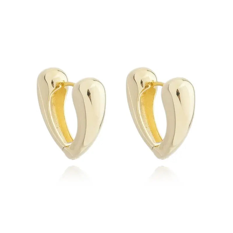 EARRING HOOPS BOLD HEART