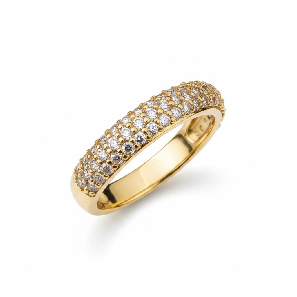 RING BAND PAVE CUBIC ZIRCONIA