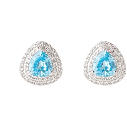 EARRINGS FANCY TURQUOISE CRYSTAL