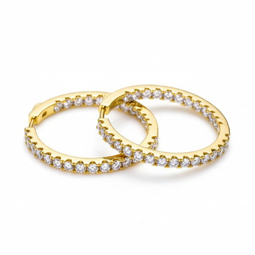 EARRING HOOPS ELEGANT CUBIC ZIRCONIA