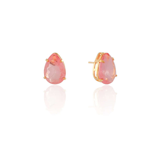 EARRING TEARDROP PINK SAPPHIRE