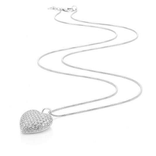 NECKLACE PAVE HEART