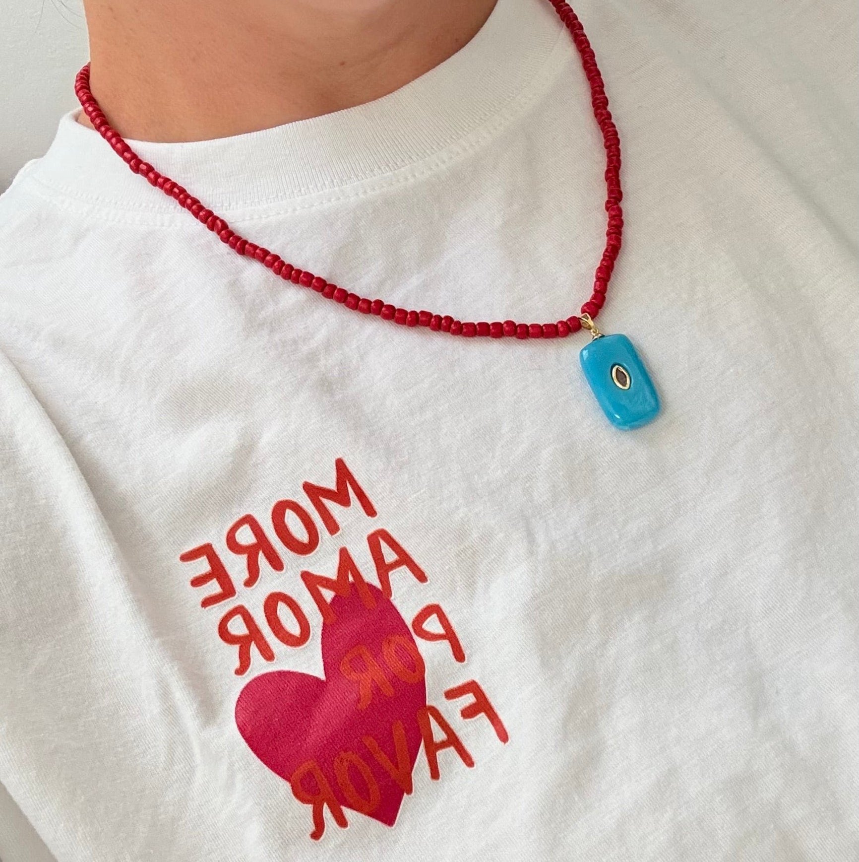 NECKLACE SUMMER FUN PENDANT COLOR BEADS