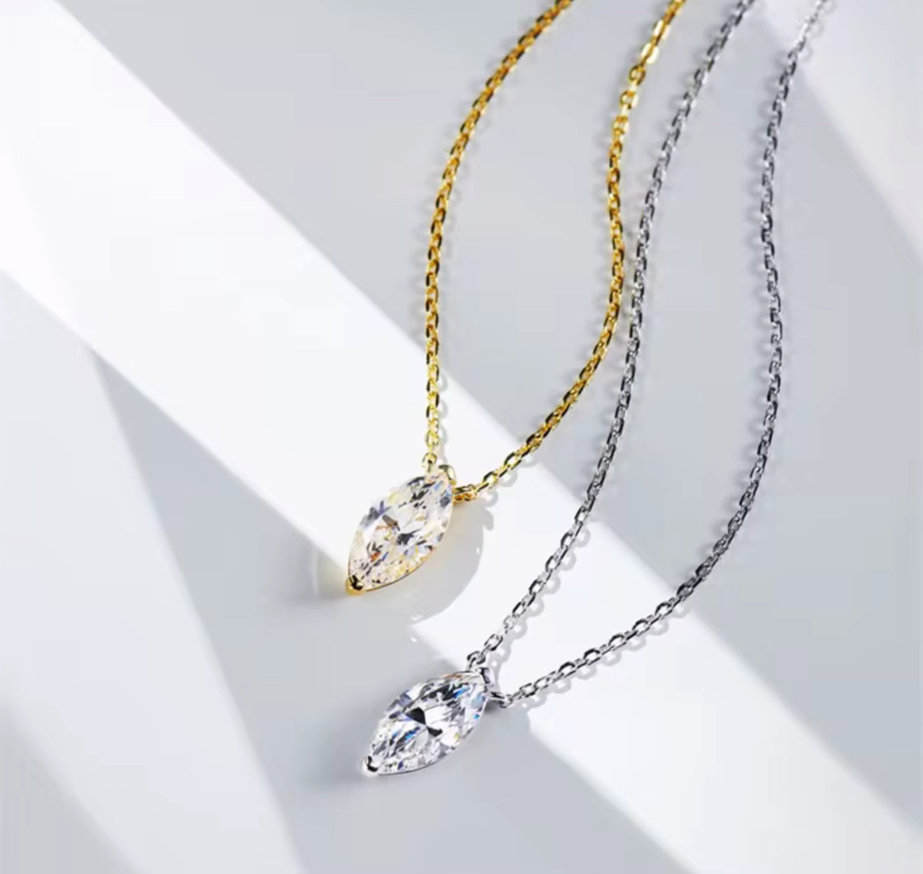NECKLACE MARQUISE MOISSANITE