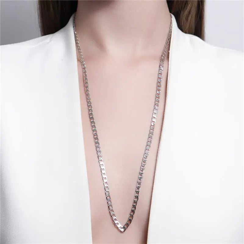 NECKLACE FLAT CHAIN 70CM LONG