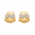 EARRINGS DUO PLATED WITH CUBIC ZIRCONIA ATTACHMENT
