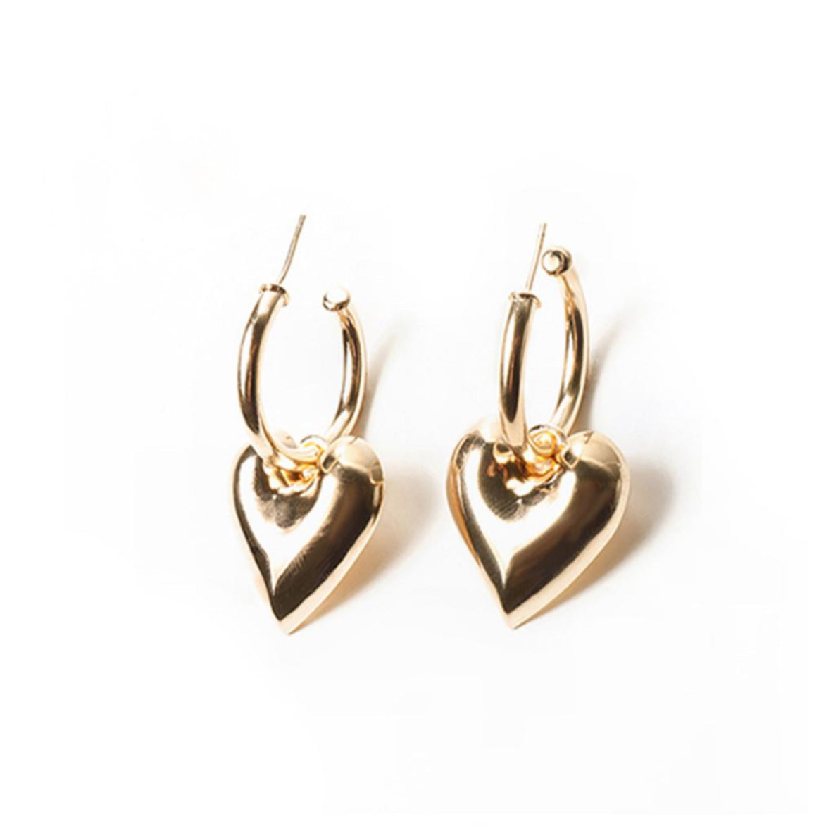 EARRING HOOPS HEART