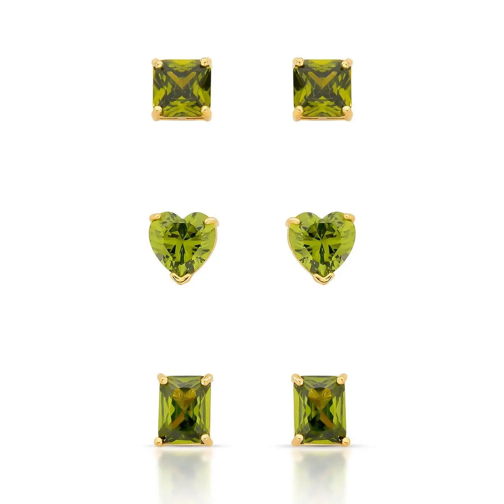 EARRING STUDS TRIO SHAPES