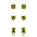 EARRING STUDS TRIO SHAPES