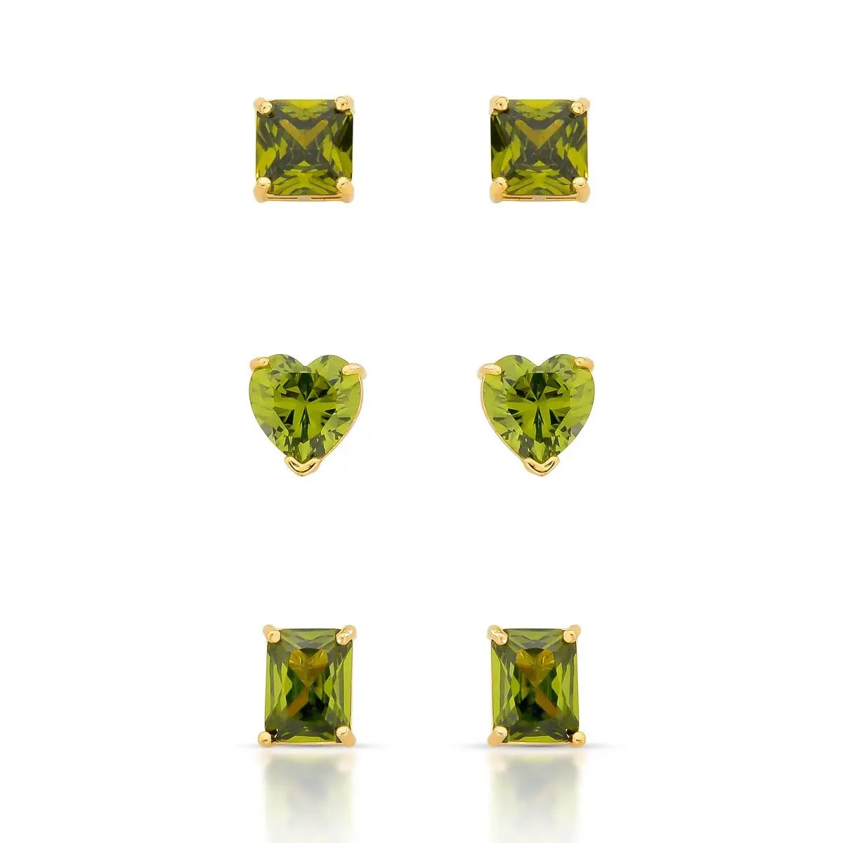 EARRING STUDS TRIO SHAPES
