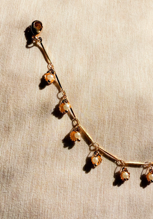 BRACELET MINI SHELLS WITH PEARLS