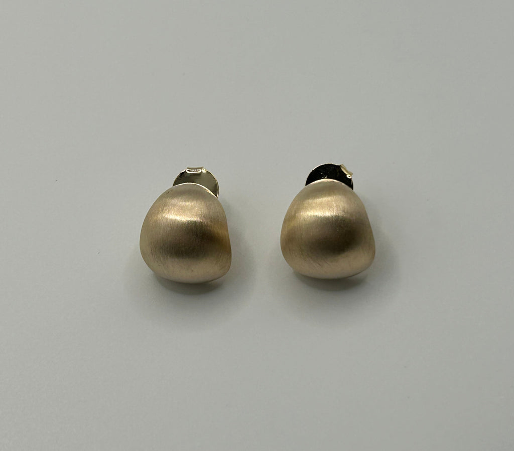 EARRING HOOPS BRUSHED SPHERE