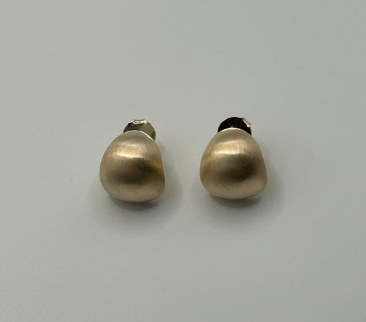 EARRING HOOPS BRUSHED SPHERE