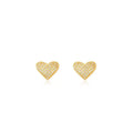 EARRINGS PAVE CUBIC ZIRCONIA HEART