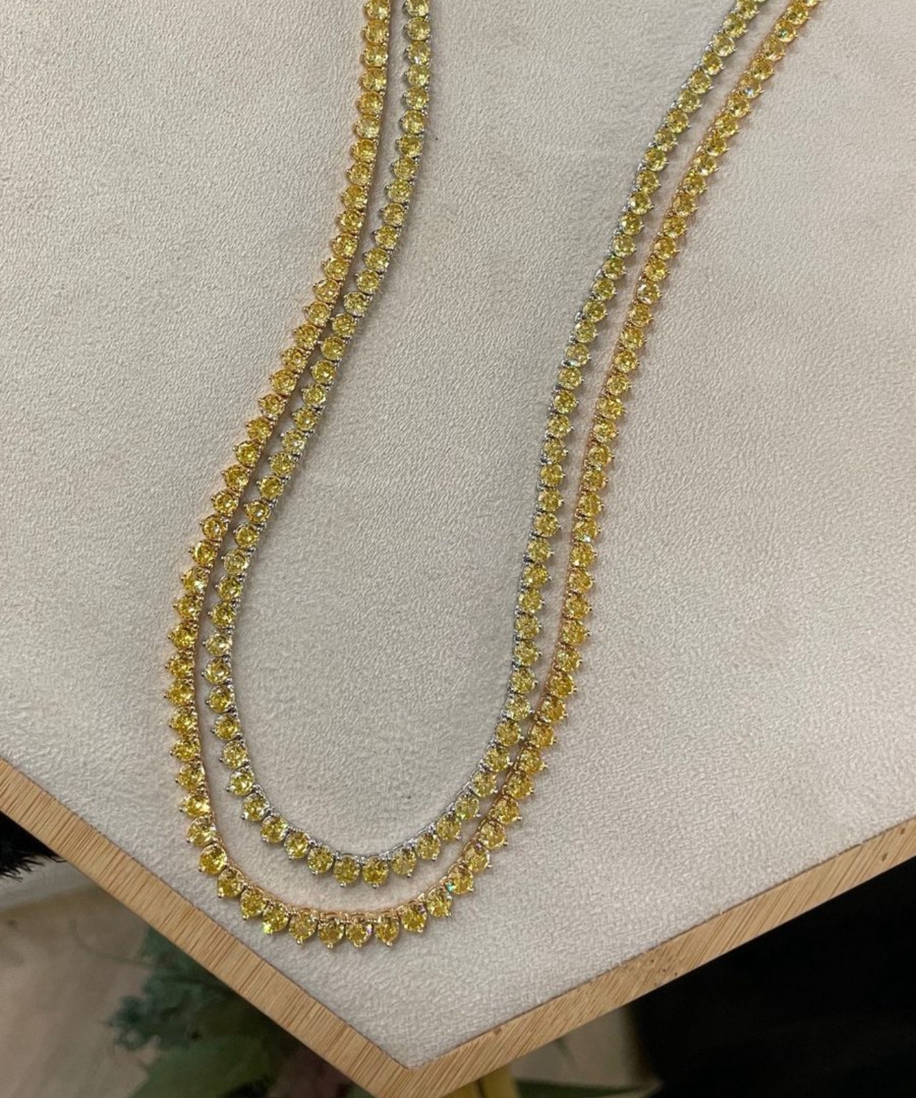 NECKLACE RIVIERA CITRINE YELLOW