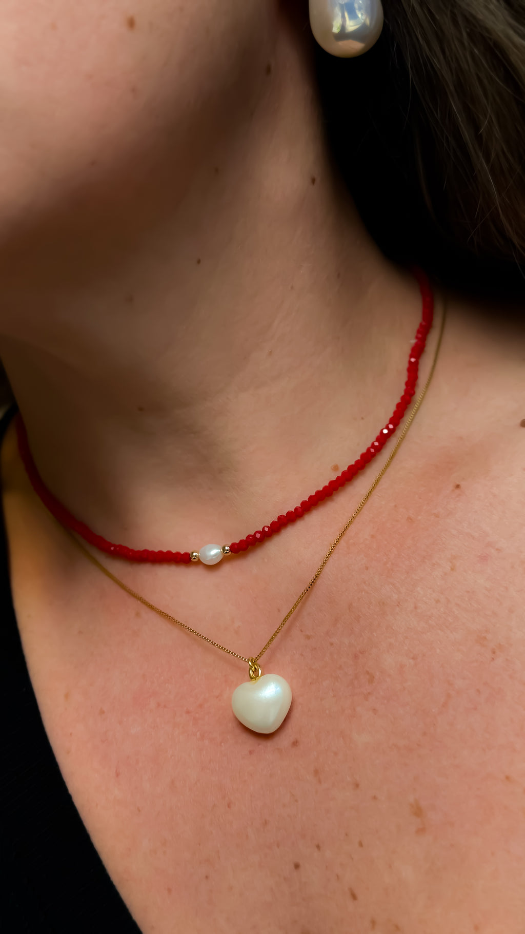 NECKLACE CRYSTALS WITH BAROQUE PEARL