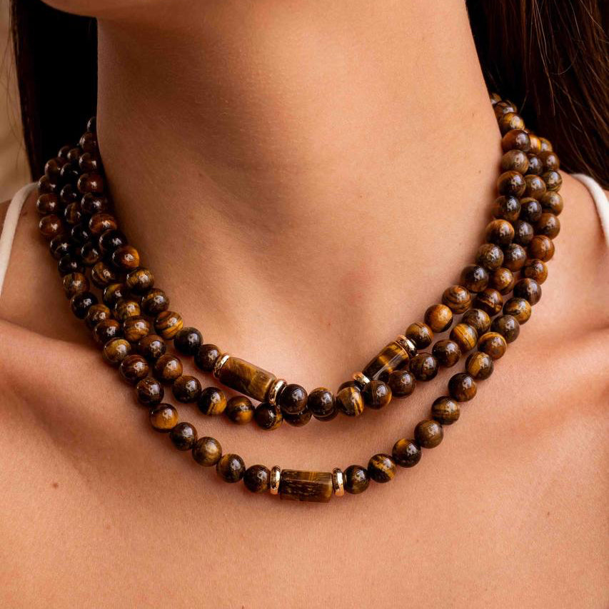 NECKLACE BEADS NATURAL GEMS