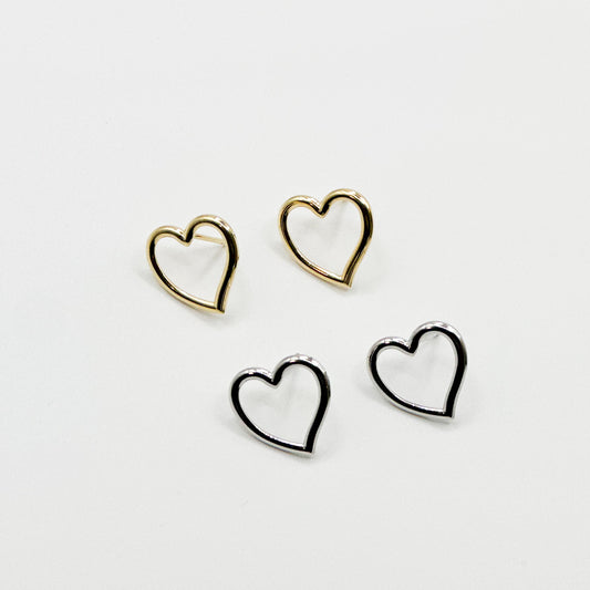 EARRING HEART THIN CONTOUR