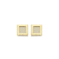 EARRINGS SQUARE PAVET CUBIC ZIRCONIA