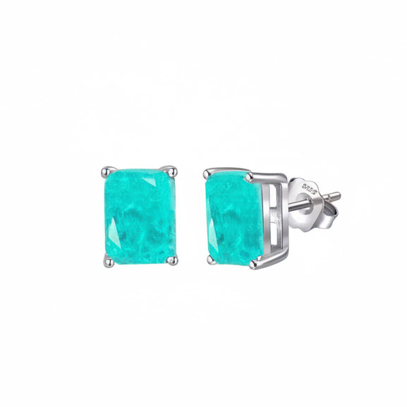EARRING STUDS CLASSIC SHAPES SIMULATED PARAÍBA FUSION CRYSTAL