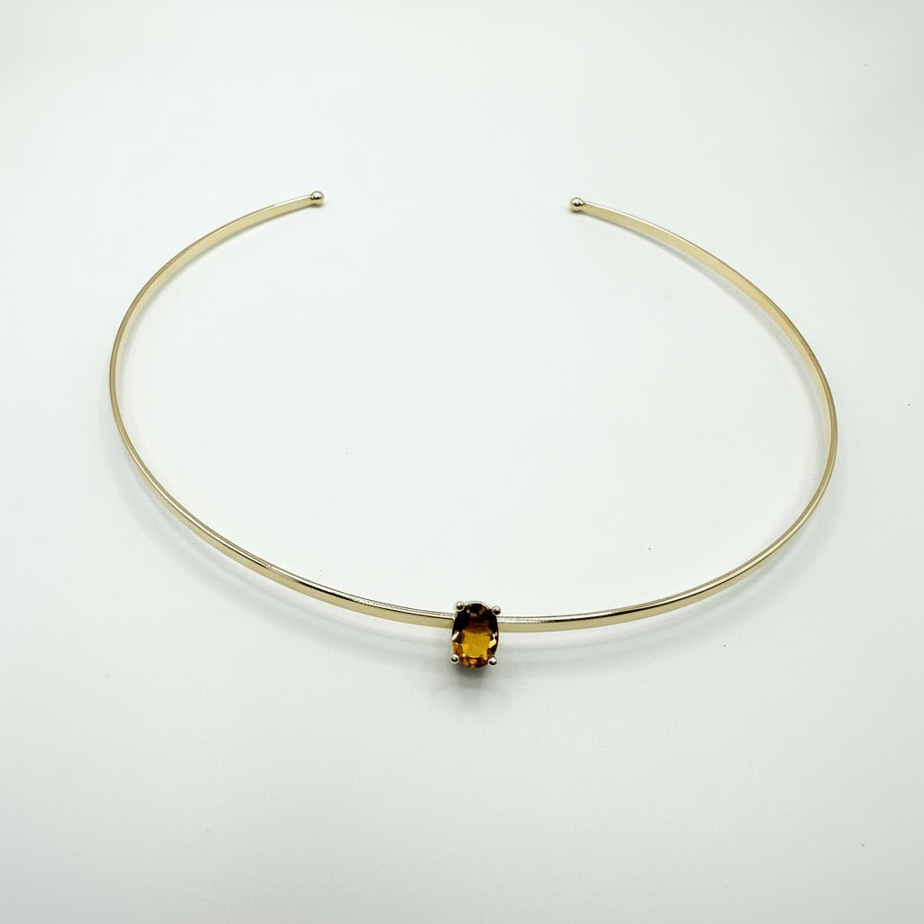 COLAR FIO GARGANTILHA OVAL CRISTAL