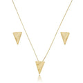EARRINGS + NECKLACE SET MODERN TRIANGLE