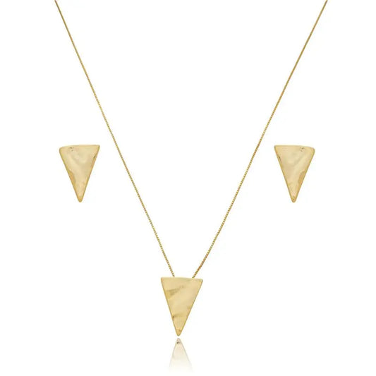EARRINGS + NECKLACE SET MODERN TRIANGLE