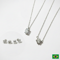 EARRINGS + NECKLACE JEWELRY SET MOISSANITE