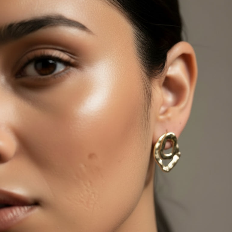 EARRINGS ORGANIC 2in1