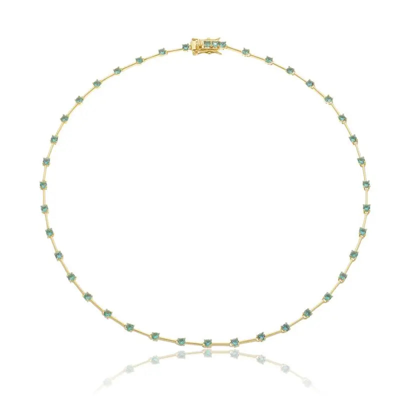 NECKLACE DIFFERENT RIVIERA SLIM GREEN TURMALINE