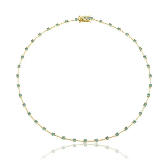 NECKLACE DIFFERENT RIVIERA SLIM GREEN TURMALINE