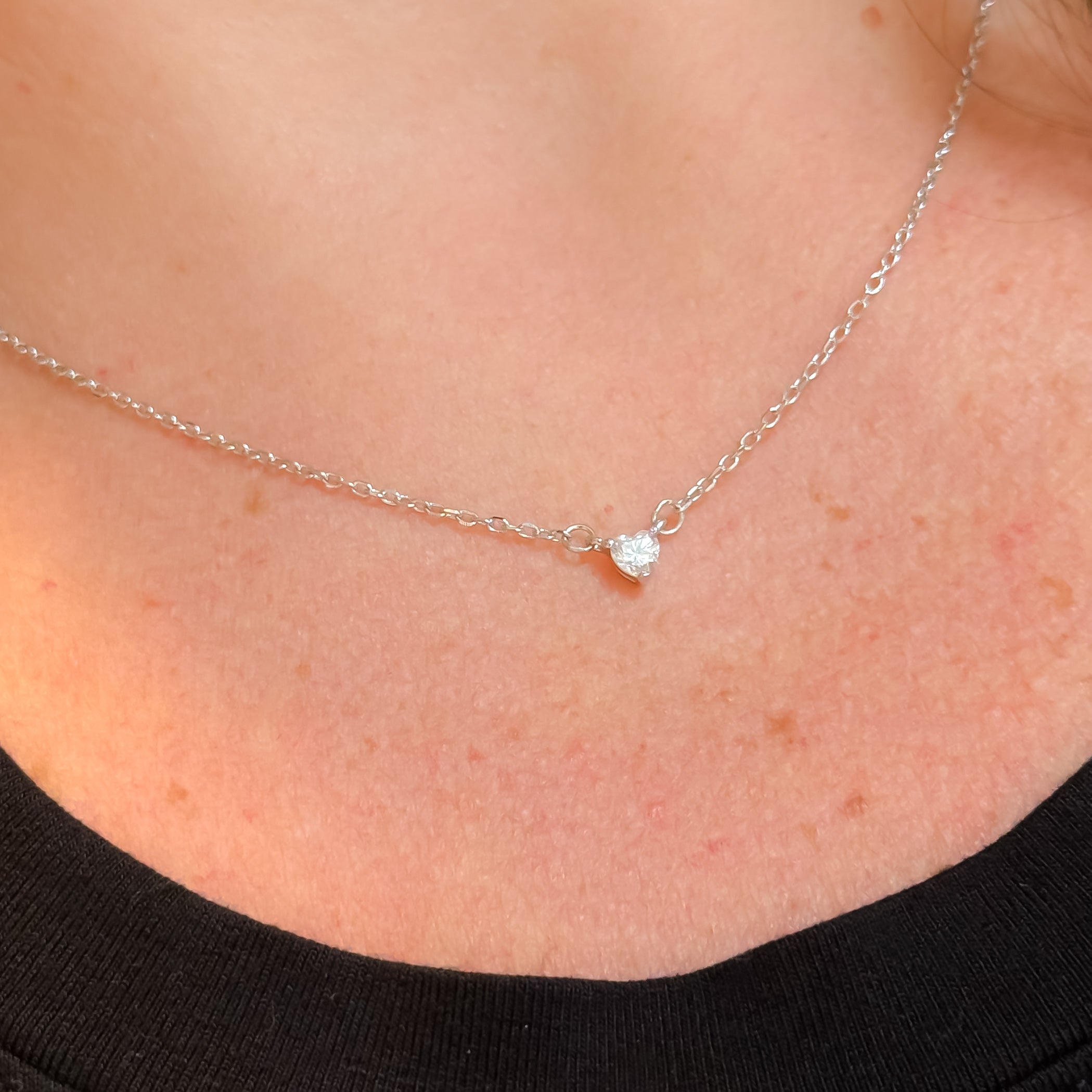 COLAR MOISSANITA CORAÇÃO