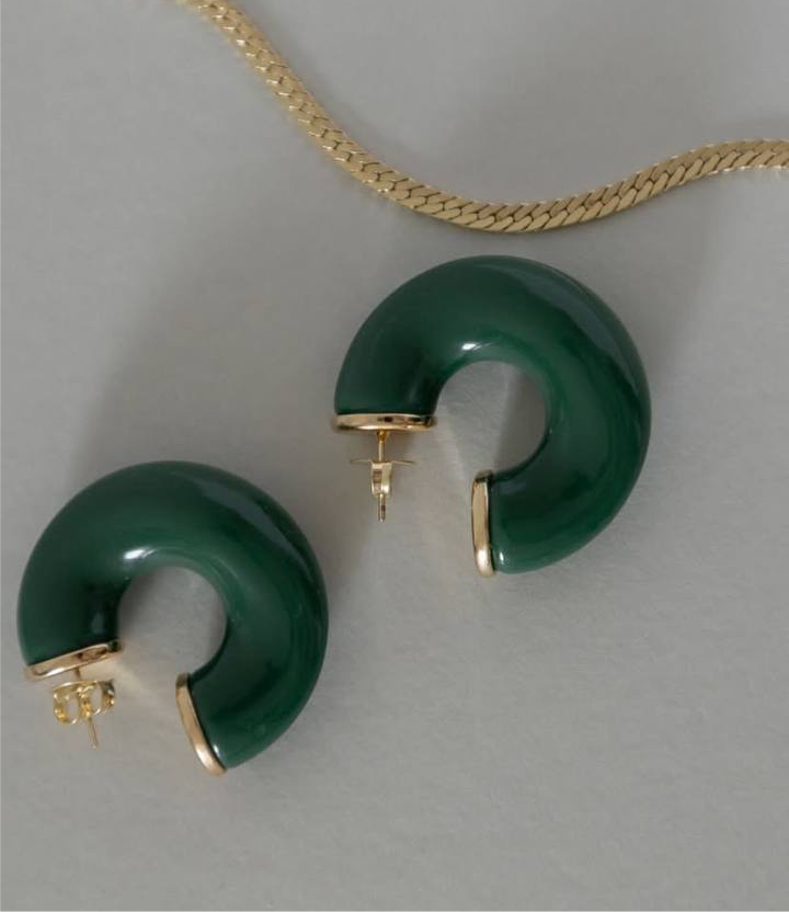 EARRING HOOPS MODERN RESIN