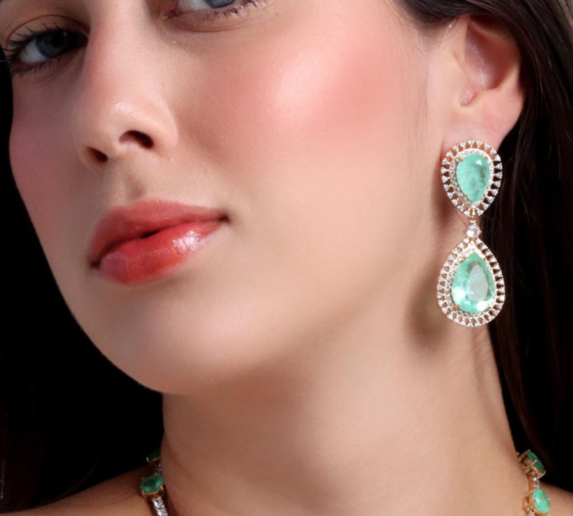 EARRING LUXURY GREEN FUSION