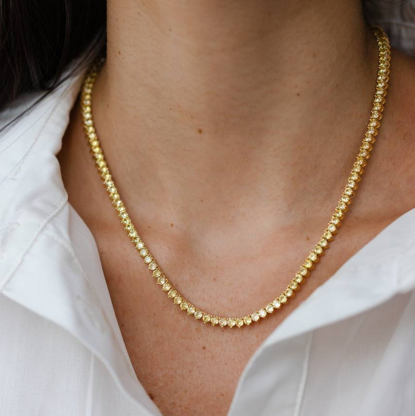NECKLACE RIVIERA CITRINE YELLOW