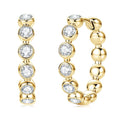 EARRING HOOPS BEZEL BUBBLE 2.5MM MOISSANITES