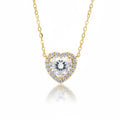NECKLACE ROMANTIC HEART CUBIC ZIRCONIA