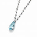NECKLACE MODERN RIVIERA WOTH TEAR DROP BLUE SKY CRYSTAL